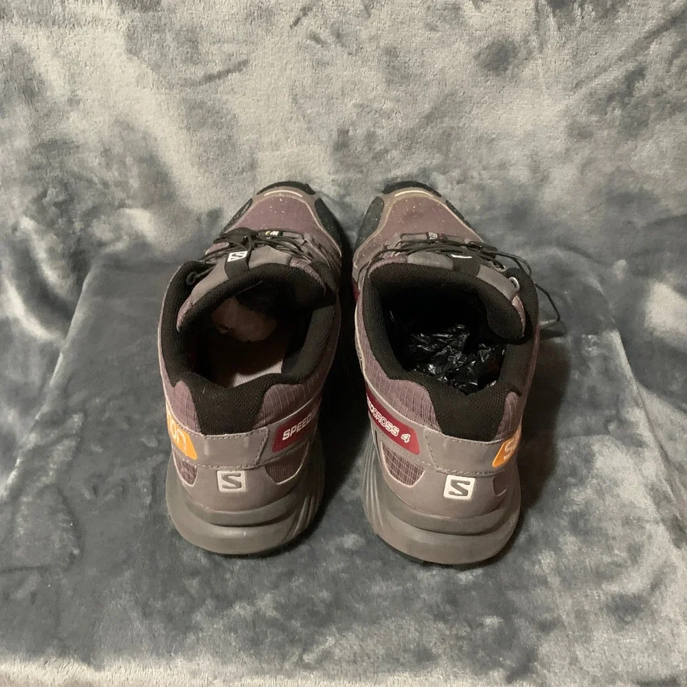 Salomon Speedcross 4 Mens Trail Running Shoes Size 13 Gray Black 383128 Flaw